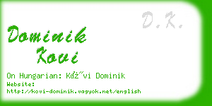 dominik kovi business card